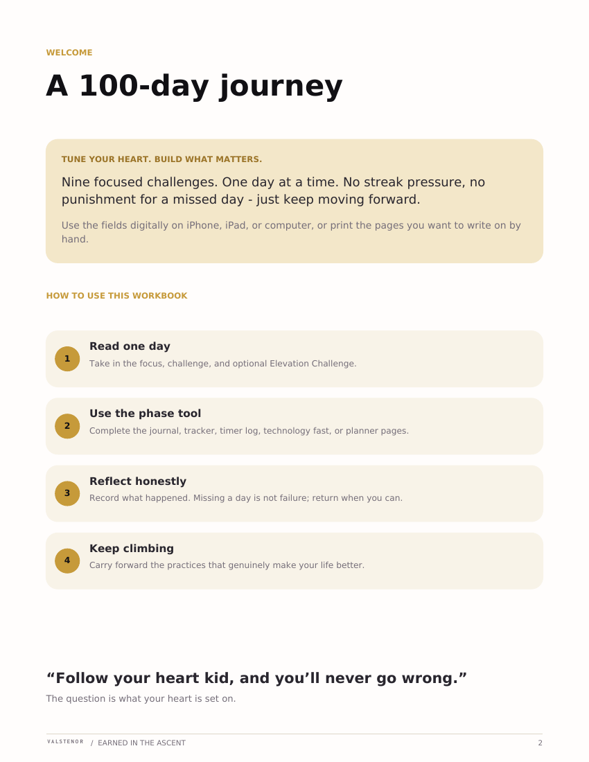 100 Days to a Better You sample page 1